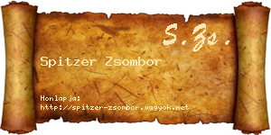 Spitzer Zsombor névjegykártya
